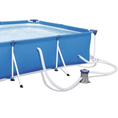 Bestway Steel Pro 9.8ft x 6.6ft x 26in Above Ground Swimming Pool Set with Pump 3 Bestway Steel Pro 9.8ft x 6.6ft x 26in Above Ground Swimming Pool Set with Pump - Image 3