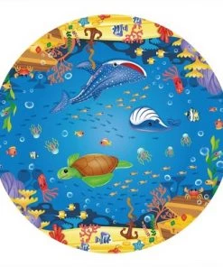 Summer Waves P1C008303 8 Foot Wide Quick Set Inflatable Top Ring Kiddie Swimming Pool with Deep Sea Ocean Life Graphics and 3D Goggles, Blue -Swimming Pools Sales unnamed file 1016