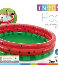 Intex 66-Inch Round Inflatable Outdoor Kids Swimming and Wading Watermelon Pool for Ages 2 and Up