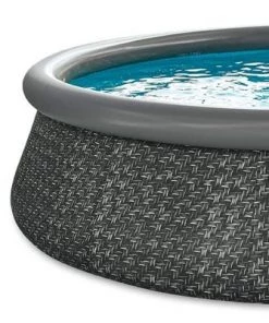 Summer Waves 14 x 3 Ft Quick Set Above Ground Swimming Pool with Pump and Ladder