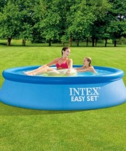 Intex 28106EH Round 8 Foot X 2 Foot Easy Set Inflatable Puncture Resistant Above Ground Portable Outdoor Swimming Pool for Kids and Adults, Blue -Swimming Pools Sales unnamed file 1085
