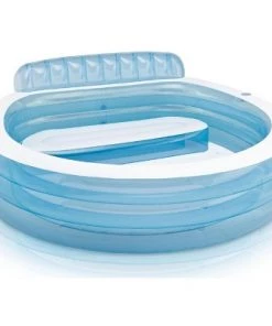 Intex 7.08'x 30" Family Lounge Pool w/ Built In Bench & 120V Electric Air Pump