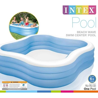 Intex 57495EP 7.5ft x 22in Swim Center Inflatable Family Swimming Pool 2 Intex 57495EP 7.5ft x 22in Swim Center Inflatable Family Swimming Pool - Image 2