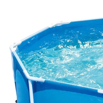 Summer Waves P2000830A Active 8ft x 30in Outdoor Round Frame Above Ground Swimming Pool Set with Filter Pump and Type D Filter Cartridge, Blue 4 Summer Waves P2000830A Active 8ft x 30in Outdoor Round Frame Above Ground Swimming Pool Set with Filter Pump and Type D Filter Cartridge, Blue - Image 4