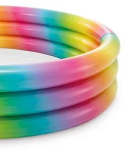 Intex 58449EP Rainbow Ombre 3 Ring Circular Inflatable Outdoor Swimming Pool with for Kids Ages 2 Years or Older with Repair Patch -Swimming Pools Sales unnamed file 1114