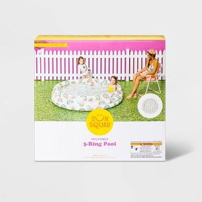 Inflatable 3-Ring Pool - Sun Squad™ Rainbow 2 Inflatable 3-Ring Pool - Sun Squad™ Rainbow - Image 2