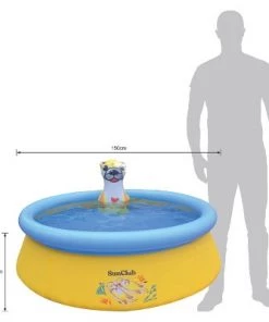 JLeisure Sun Club 12010 5 Foot x 16.5 Inch 1 to 2 Person Capacity 3D Kids Outdoor Above Ground Inflatable Kiddie Swimming Pool, Blue -Swimming Pools Sales unnamed file 1130