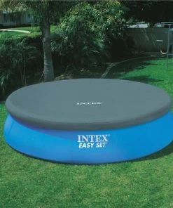 Intex 15' x 42" Inflatable Swimming Pool w/ pool set and Intex 15-Ft Pool Cover
