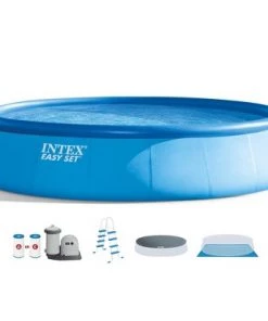 Intex 18' x 48" Round Above Ground Swimming Pool w/ 7" Chlorine Dispenser