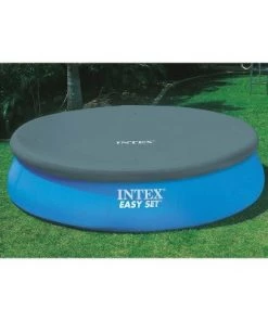 Intex 15ft x 42in Easy Set Inflatable Round Family Swimming Pool & Pump, Vacuum