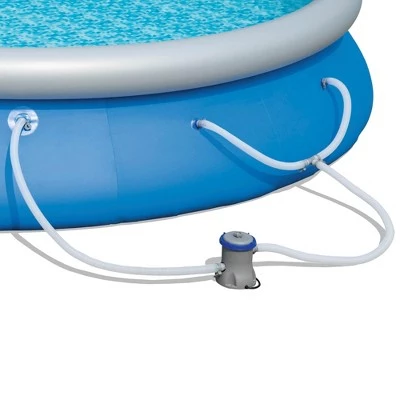 Bestway 57267E Fast Set Up 15 Foot x 33 Inch Outdoor Inflatable Top Ring Round Above Ground Swimming Pool Set with 530 GPH Filter Pump, Blue 1 Bestway 57267E Fast Set Up 15 Foot x 33 Inch Outdoor Inflatable Top Ring Round Above Ground Swimming Pool Set with 530 GPH Filter Pump, Blue