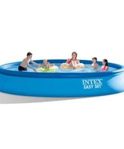 Intex Easy Set 15ft x 33in Inflatable Kid Family Swimming Pool with Filter Pump