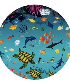 Summer Waves P10012303 12 Foot Wide Quick Set Inflatable Top Ring Kiddie Swimming Pool with Deep Sea Ocean Life Graphics and 3D Goggles, Blue -Swimming Pools Sales unnamed file 1209