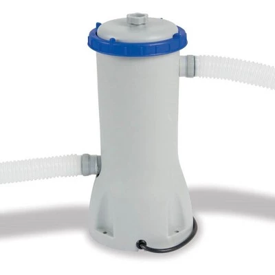 Bestway 57267E Fast Set Up 8ft x 26in Outdoor Inflatable Round Above Ground Swimming Pool with 330 GPH Filter Pump, Blue 2 Bestway 57267E Fast Set Up 8ft x 26in Outdoor Inflatable Round Above Ground Swimming Pool with 330 GPH Filter Pump, Blue - Image 2