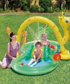 Summer Waves 8.5ft x 6.3ft x 50in Inflatable Jungle Kiddie Swimming Pool Splash Play Center with Slide and Sprinkler -Swimming Pools Sales unnamed file 1235