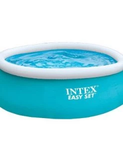 Intex 28101EH Easy Set 6' x 20" Inflatable Portable Above Ground Outdoor Kids Swimming Pool, Blue