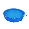 JLeisure Avenli Frame Round 12 Foot Wide 30 In Tall 1,136 Gallon Easy Assembly Swimming Pool with Simple Quick Connection Filter Pump and Rust Resisting Frame