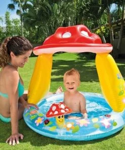 Intex Inflatable Mushroom Water Play Center Kiddie Baby Swimming Pool Ages 1-3