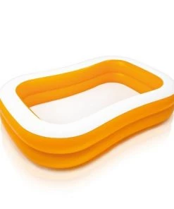 Intex 57181EP 7.5ft x 4.8ft x 18in Mandarin Swim Center Inflatable Pool, Orange