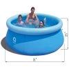 JLeisure Avenli 12014 1 to 2 Person Capacity Prompt Set Kids Above Ground Inflatable Outdoor Backyard Kiddie Swimming Pool, Blue