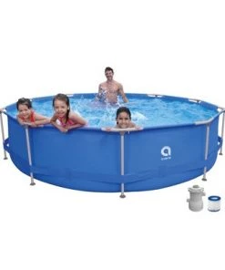 JLeisure Avenli Frame Round 12 Foot Wide 30 In Tall 1,136 Gallon Easy Assembly Swimming Pool with Simple Quick Connection Filter Pump and Rust Resisting Frame -Swimming Pools Sales unnamed file 127