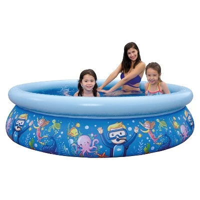 JLeisure 17788 Sun Club 6.75' x 18.5" 2 to 3 Person Capacity Sea World 3D Kids Above Ground Inflatable Outdoor Backyard Kiddie Swimming Pool, Blue 2 JLeisure 17788 Sun Club 6.75' x 18.5" 2 to 3 Person Capacity Sea World 3D Kids Above Ground Inflatable Outdoor Backyard Kiddie Swimming Pool, Blue - Image 2