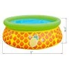 JLeisure Sun Club 17789 5 Foot x 16.5 Inch 1 to 2 Person Capacity Orange 3D Kids Above Ground Inflatable Outdoor Backyard Kiddie Swimming Pool