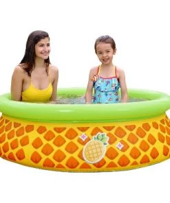JLeisure Sun Club 17789 5 Foot x 16.5 Inch 1 to 2 Person Capacity Orange 3D Kids Above Ground Inflatable Outdoor Backyard Kiddie Swimming Pool -Swimming Pools Sales unnamed file 1289