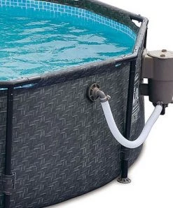 Summer Waves 14 x 4 Foot Outdoor Round Frame Above Ground Swimming Pool Set with Ladder, Skimmer Filter Pump, and Filter Cartridge, Gray -Swimming Pools Sales unnamed file 130