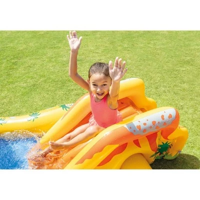 Intex 57444EP 8ft x 6.25ft x 43in Outdoor Dinosaur Water Splash Play Center Inflatable Kids Set Swimming Pool with Sprayer, Slide, and 6 Play Balls 3 Intex 57444EP 8ft x 6.25ft x 43in Outdoor Dinosaur Water Splash Play Center Inflatable Kids Set Swimming Pool with Sprayer, Slide, and 6 Play Balls - Image 3