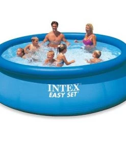 Intex 28131EH 12 Foot x 30 Inch Easy Set Above Ground Inflatable 4 Person Swimming Pool with 530 GPH Filter Pump for Children and Adults