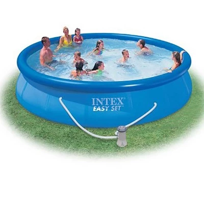 Intex 15’x33” Inflatable Swimming Pool w/ Filter Pump (2 Pack) & 15’ Pool Cover 2 Intex 15’x33” Inflatable Swimming Pool w/ Filter Pump (2 Pack) & 15’ Pool Cover - Image 2