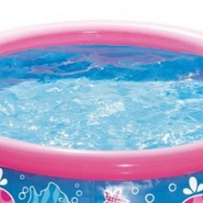 Summer Waves P1000515B167 Quick Set 5ft x 15in Round Inflatable Ring Backyard Kids Toddler Kiddie Swimming Splash Wading Pool, Pink Whale Print 3 Summer Waves P1000515B167 Quick Set 5ft x 15in Round Inflatable Ring Backyard Kids Toddler Kiddie Swimming Splash Wading Pool, Pink Whale Print - Image 3