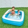Pool Central 4.75ft. Inflatable Blue and White 2-Ring Swimming Pool