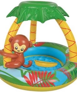 Pool Central 40" Monkey with Palm Trees Inflatable Kiddie Swimming Pool