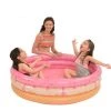 Pool Central 47" Inflatable 3 Ring Pink Doughnut Kiddie Swimming Pool