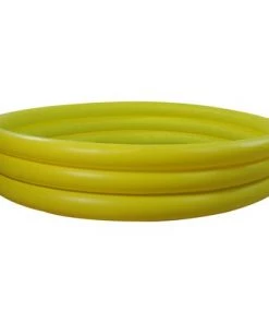 Pool Central 39" Yellow Triple Ring Round Inflatable Children's Swimming Pool