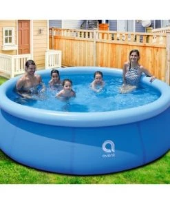 JLeisure Avenli 17807 10 Foot x 30 Inch 2 to 3 Person Capacity Prompt Set Above Ground Kids Inflatable Outdoor Backyard Kiddie Swimming Pool, Blue -Swimming Pools Sales unnamed file 1384