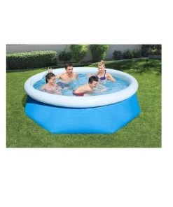 Pool Central 8ft Round Inflatable Easy Set Kids Swimming Pool with Filter Pump