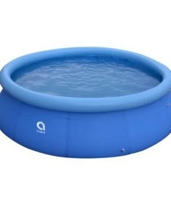 JLeisure 12 Ft x 30" Inflatable Outdoor Swimming Pool Bundle w/ Pool Filter Cartridge Pump, Filter Cartridge Replacement Part, & Handheld Pool Vacuum