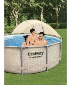 Bestway 13' x 42" Power Steel Frame Above Ground Swimming Pool Set with Canopy -Swimming Pools Sales unnamed file 140