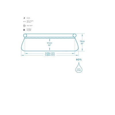 Pool Central 12ft Round Inflatable Easy Set Kids Swimming Pool with Filter Pump 3 Pool Central 12ft Round Inflatable Easy Set Kids Swimming Pool with Filter Pump - Image 3