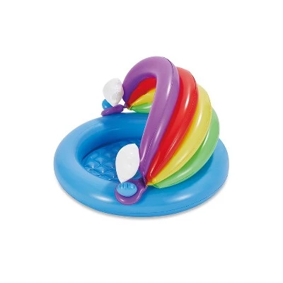 Summer Waves K90457000 Inflatable Blowup Portable Rainbow Baby Shade Canopy Infant Kiddie Pool with Soft Cushioned Base and Repair Patch 1 Summer Waves K90457000 Inflatable Blowup Portable Rainbow Baby Shade Canopy Infant Kiddie Pool with Soft Cushioned Base and Repair Patch