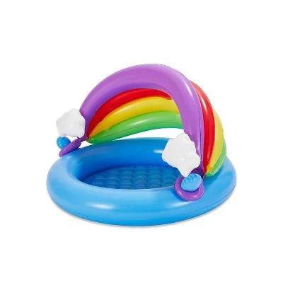 Summer Waves K90457000 Inflatable Blowup Portable Rainbow Baby Shade Canopy Infant Kiddie Pool with Soft Cushioned Base and Repair Patch 2 Summer Waves K90457000 Inflatable Blowup Portable Rainbow Baby Shade Canopy Infant Kiddie Pool with Soft Cushioned Base and Repair Patch - Image 2