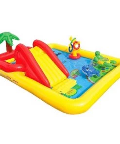 Intex 120V Quick Fill AC Electric AirPump & Intex Inflatable Ocean Play Kid Pool