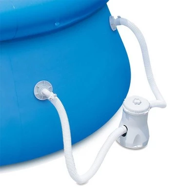 Summer Waves 8 x 8 x 2.5 Feet Round Inflatable Above Ground Pool with RX330 Filter Cartridge Pump for Infants, Kids, and Adults, Blue 2 Summer Waves 8 x 8 x 2.5 Feet Round Inflatable Above Ground Pool with RX330 Filter Cartridge Pump for Infants, Kids, and Adults, Blue - Image 2