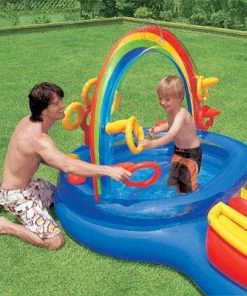 Intex 9.75ft x 6.3ft x 53in Rainbow Slide Kids Play Inflatable Pool Ring Center -Swimming Pools Sales unnamed file 1512