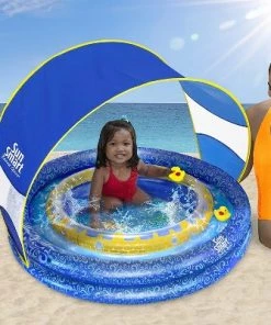 Aqua Leisure Sun Smart AZP15225 SunSmart Lazy River Kiddie Pool with 50 UPF Sun Shade & Dual Action Hand Pump with 4 Nozzle Adapters Attachments -Swimming Pools Sales unnamed file 1520