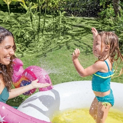Intex 57441EP 107 x 76 x 41" Inflatable Rainbow Mystic Unicorn Spray Kiddie Pool 4 Intex 57441EP 107 x 76 x 41" Inflatable Rainbow Mystic Unicorn Spray Kiddie Pool - Image 4