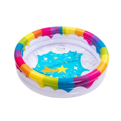 Sloosh Inflatable Rainbow Kiddie Pool Set 1 Sloosh Inflatable Rainbow Kiddie Pool Set